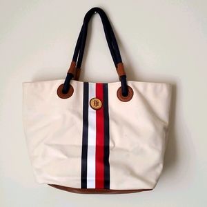Tommy Hilfiger Canvas Beach Bag Tote